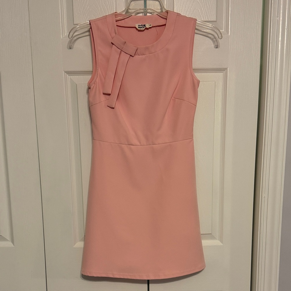 Molly Bracken Pink Bow Detail Mini Dress